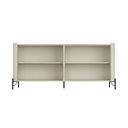 Ver imagem 3 de Aparador Buffet Porta Sextavada 180cm Pés Metal 100% Mdf Cor:luna com Preto
