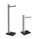 Ver imagem 1 de Kit 1 Papeleira de Chão e 1 Porta Toalhas de Bancada com Vidro Ducon Metais