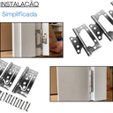 Ver imagem 4 de Kit C/ 3 Dobradiças - Sobrepor com Rolamento - Inox Escovado