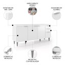 Ver imagem 3 de Balcão de Cozinha com Pia Inox 180cm Pérola Z34 Branco - Mpozenato