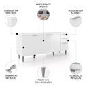 Ver imagem 3 de Balcão de Cozinha com Pia Inox 180cm Pérola Z34 Branco - Mpozenato