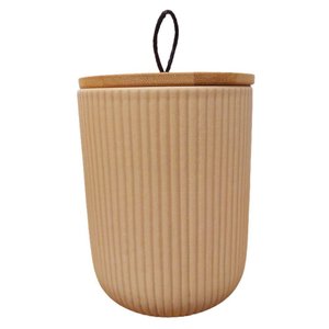 Potiche Decorativo Cerâmica C- Tampa de Bambu 10×12,5cm Lyor