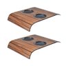 Kit com 2 Suportes de Copos para Braço de Sofá em Madeira Castanho - 1