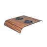 Kit com 2 Suportes de Copos para Braço de Sofá em Madeira Castanho - 3