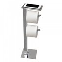 Ver imagem 3 de Kit 1 Papeleira de Chão Dupla com Porta Celular e 1 Porta Toalhas de Bancada Ducon Metais