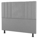 Ver imagem 1 de Cabeceira Cama Box Casal Grace 140Cm Suede Cinza Claro