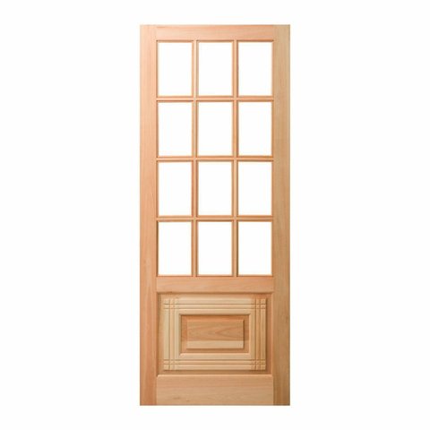 Folha de Porta Maciça em Eucalipto Acabamento Natural 210x90cm PM11 Oriental Cruzeiro Portas