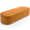 Ver imagem 1 de Puff Decorativo Orgânico para Living Quarto 195cm Doha W01 Couríssimo Whisky - Lyam Decor