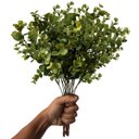 Ver imagem 3 de Kit 6 Buquês de Eucalipto Artificial 40cm com 6 Hastes – Folhagem Permanente Realista