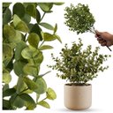 Ver imagem 1 de Kit 6 Buquês de Eucalipto Artificial 40cm com 6 Hastes – Folhagem Permanente Realista