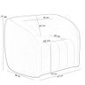 Kit Sofá 4 Lugares para Sala 292cm com 02 Poltronas Lazio M03 Veludo Bege - Lyam Decor - 8