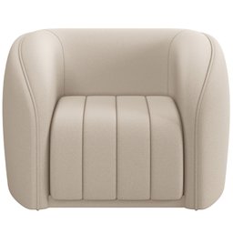 Kit Sofá 4 Lugares para Sala 292cm com 02 Poltronas Lazio M03 Veludo Bege - Lyam Decor - 5