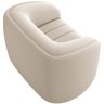 Kit Sofá 4 Lugares para Sala 292cm com 02 Poltronas Lazio M03 Veludo Bege - Lyam Decor - 10
