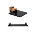 Ver imagem 1 de Kit Saboneteira e 1 Porta Shampoo com Vidro Ducon Metais