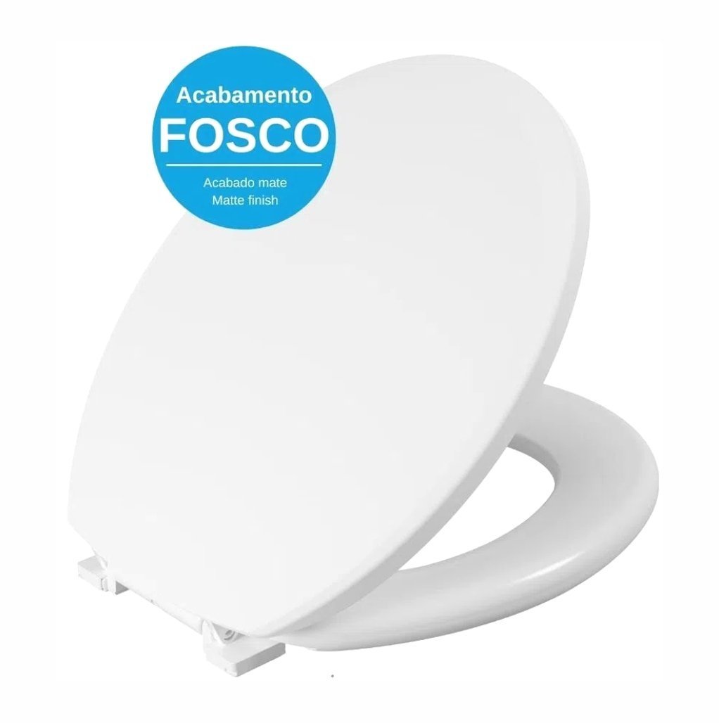 Assento Sanitário Almofadado Oval Branco Tampo Fosco Astra TPK2/AS - 2