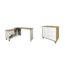 Ver imagem 1 de Conjunto Home: Escrivaninha Gold + Balcão Lugano - Artany