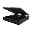 Ver imagem 1 de Base Box Baú Casal Bipartido Sintético Preta 138x188x39