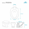 Tampa De Vaso Sanitário Assento Laqueado Victoria Branco - 6