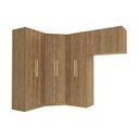 Ver imagem 6 de Quarto Modulado Adapt 9 Portas 4 Gavetas MDP 465cm Nogueira