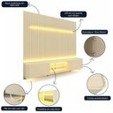 Ver imagem 5 de Rack com Painel Ripado para Tv até 85 Polegadas Led Pés Vidro 230cm Nobre/splendore Yescasa