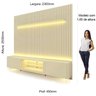 Rack com Painel Ripado para Tv até 85 Polegadas Led Pés Vidro 230cm Nobre/splendore Yescasa - 4