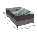 Ver imagem 3 de Cama Box e Colchão Iso Superpocket Molas Ensacadas Solteiro Ortobom: Cinza