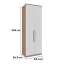 Ver imagem 7 de Modulo 2 Portas e 3 Gavetas Setiba Plus 245 cm Rimo Carvalho/Palha Móveis Rimo
