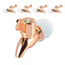 Ver imagem 1 de Kit 5 Torneiras para Suqueira Dispenser Plástico Rosé Gold Luxo Filtro com Vedação