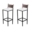 Ver imagem 3 de Jogo 2 Banqueta Alta Cozinha Balcão Ratan Industrial Assento Estofado Don Castro Decor Industrial Ra