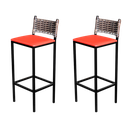 Ver imagem 5 de Jogo 2 Banqueta Alta Cozinha Balcão Ratan Industrial Assento Estofado Don Castro Decor Industrial Ra