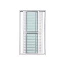 Ver imagem 2 de Porta Balcão de Alumínio Branco 3 Folhas 210x140 com Fechadura Linha 25