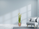 Ver imagem 2 de Planta Árvore Artificial Grass Com Flor 90 cm Kit + Vaso E. Bege 30 cm