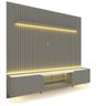Rack com Painel Ripado para Tv até 85 Polegadas Led Pés Vidro 230cm Nobre/splendore Yescasa - 1