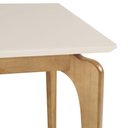 Ver imagem 3 de Mesa de Jantar Quadrada 90x90cm Madeira Maciça Tampo com Vidro Cirrus - Off White/Imbuia Bahia