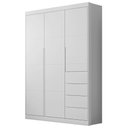 Ver imagem 2 de Guarda Roupa Infantil 3 Portas 4 Gavetas Lilly P04 Branco - Mpozenato