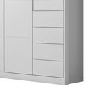 Ver imagem 5 de Guarda Roupa Infantil 3 Portas 4 Gavetas Lilly P04 Branco - Mpozenato