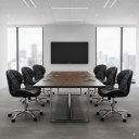 Ver imagem 2 de Conjunto 6 Cadeiras Office Eiffel Slim Giratória Ajustável Preta