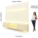 Ver imagem 4 de Rack com Painel Ripado para Tv até 85 Polegadas Led Pés Vidro 230cm Nobre/splendore Yescasa