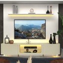 Ver imagem 6 de Rack com Painel Ripado para Tv até 85 Polegadas Led Pés Vidro 230cm Nobre/splendore Yescasa