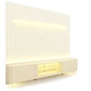 Ver imagem 2 de Rack com Painel Ripado para Tv até 85 Polegadas Led Pés Vidro 230cm Nobre/splendore Yescasa