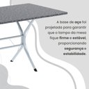 Ver mais imagens de Conjunto Sala de Jantar Mesa Retangular 100x60cm Tampo Granito Ocre 4 Cadeiras Paraty