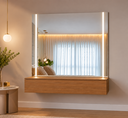 Ver imagem 1 de Camarim Suspenso Espelho com LED MDF Lucence- Belaris Móveis:Naturalle