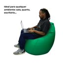 Ver imagem 4 de Puff Pera com Enchimento Decoração Conforto Eventos Almofadão - Preto