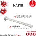 Ver imagem 2 de Haste Suporte para Chuveiro Elétrico com Passa-fio Branco Tam 37cm Durín