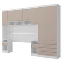 Ver imagem 2 de Quarto Modulado Queen com Guarda-roupas Maleiro e Cabeceira Alpes Master Luciane Móveis