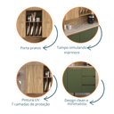 Ver mais imagens de Armário Kit Cozinha com 4 Portas, 3 Gavetas AC4430 Carvalho Bege/Oak/Arbo/Petra