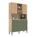 Ver imagem 4 de Armário Kit Cozinha com 4 Portas, 3 Gavetas AC4430 Carvalho Bege/Oak/Arbo/Petra