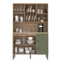 Ver imagem 3 de Armário Kit Cozinha com 4 Portas, 3 Gavetas AC4430 Carvalho Bege/Oak/Arbo/Petra