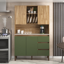 Ver imagem 1 de Armário Kit Cozinha com 4 Portas, 3 Gavetas AC4430 Carvalho Bege/Oak/Arbo/Petra