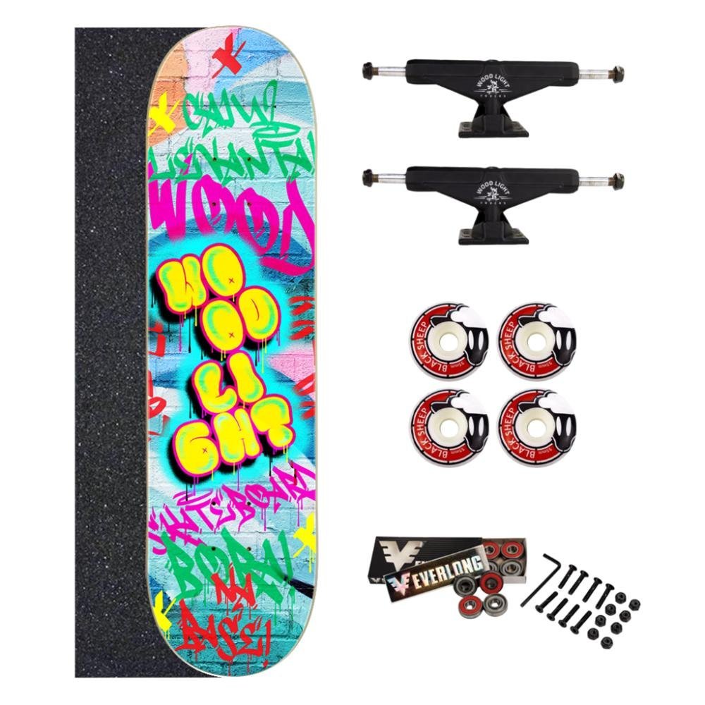 Skate Amador Wood Light Street Art na Base